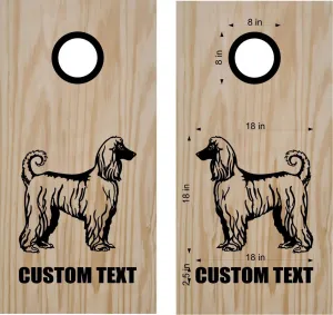 Dog Afghan Hound Cornhole Decal Set Boards Bean Bag Toss Sticker