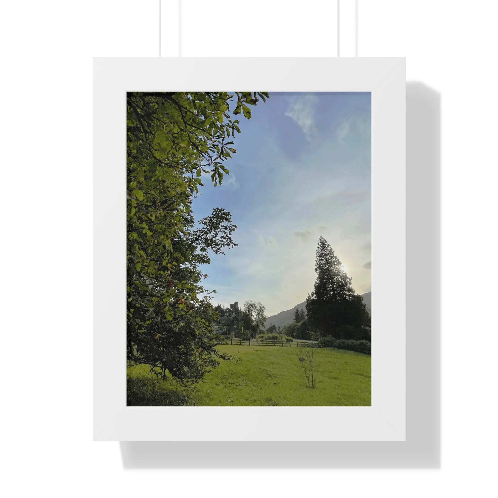 Dunans Castle & House from the Horse Chestnut Tree, Framed