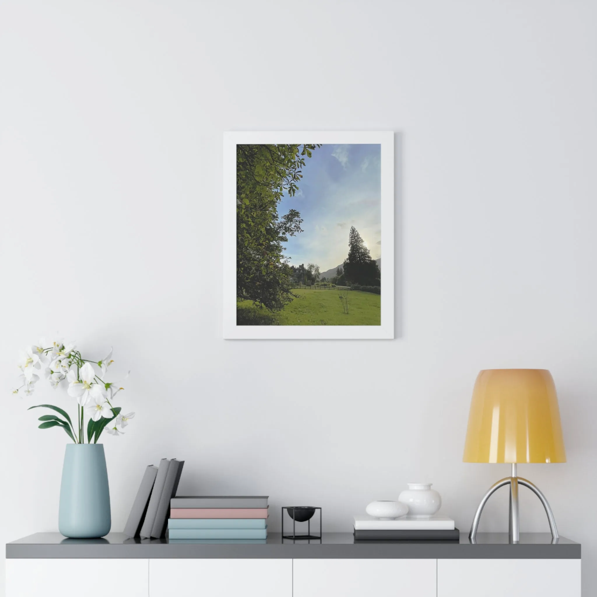 Dunans Castle & House from the Horse Chestnut Tree, Framed