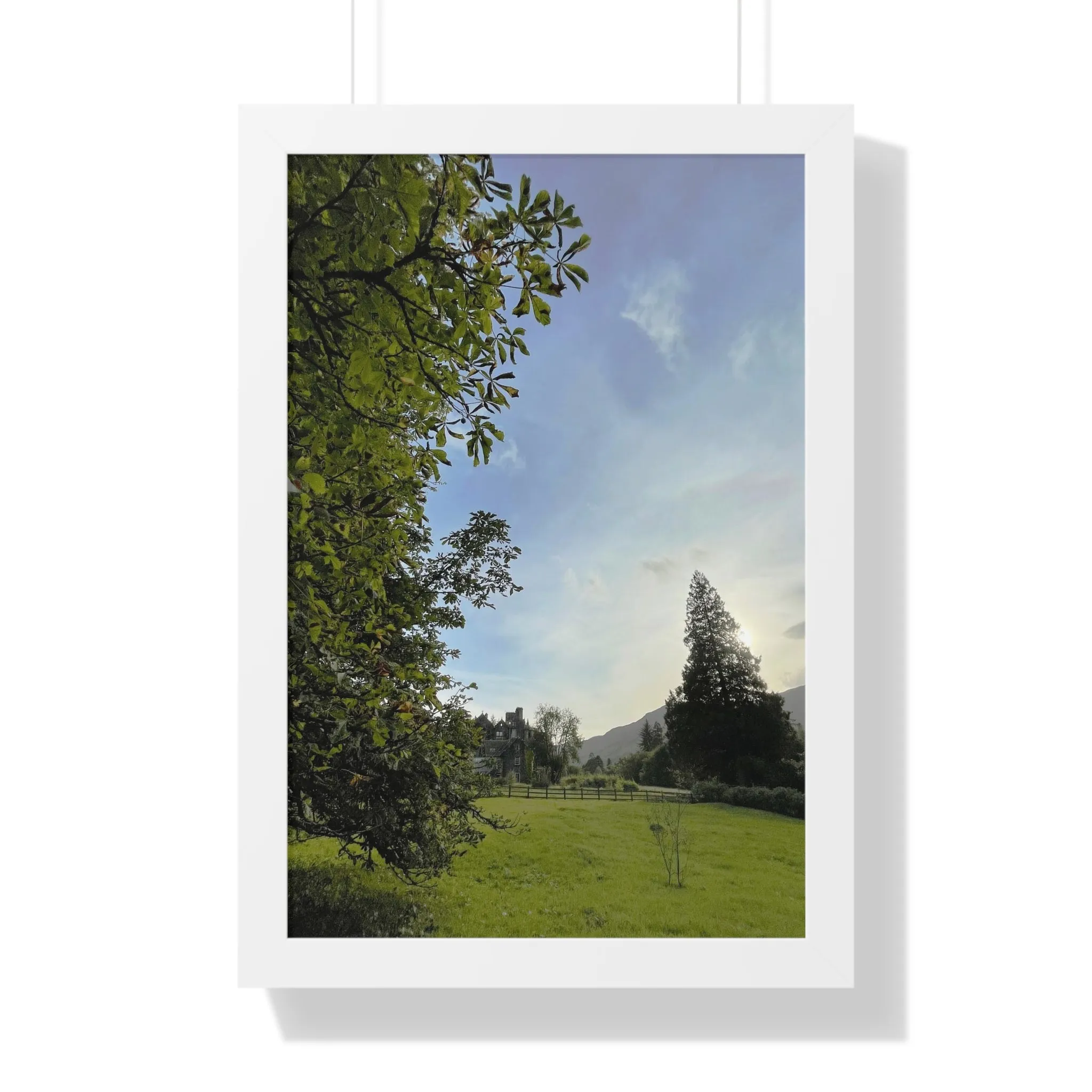 Dunans Castle & House from the Horse Chestnut Tree, Framed