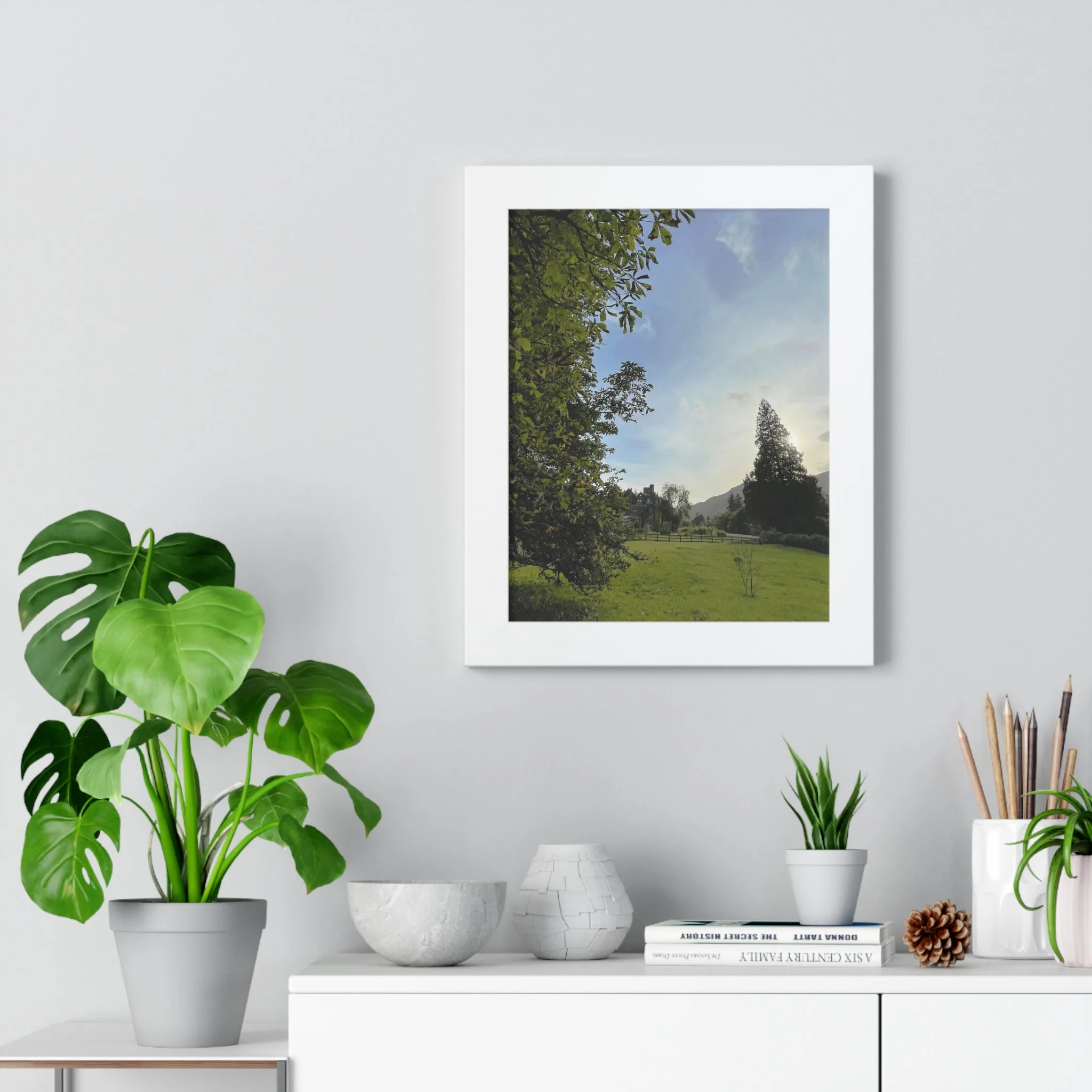 Dunans Castle & House from the Horse Chestnut Tree, Framed