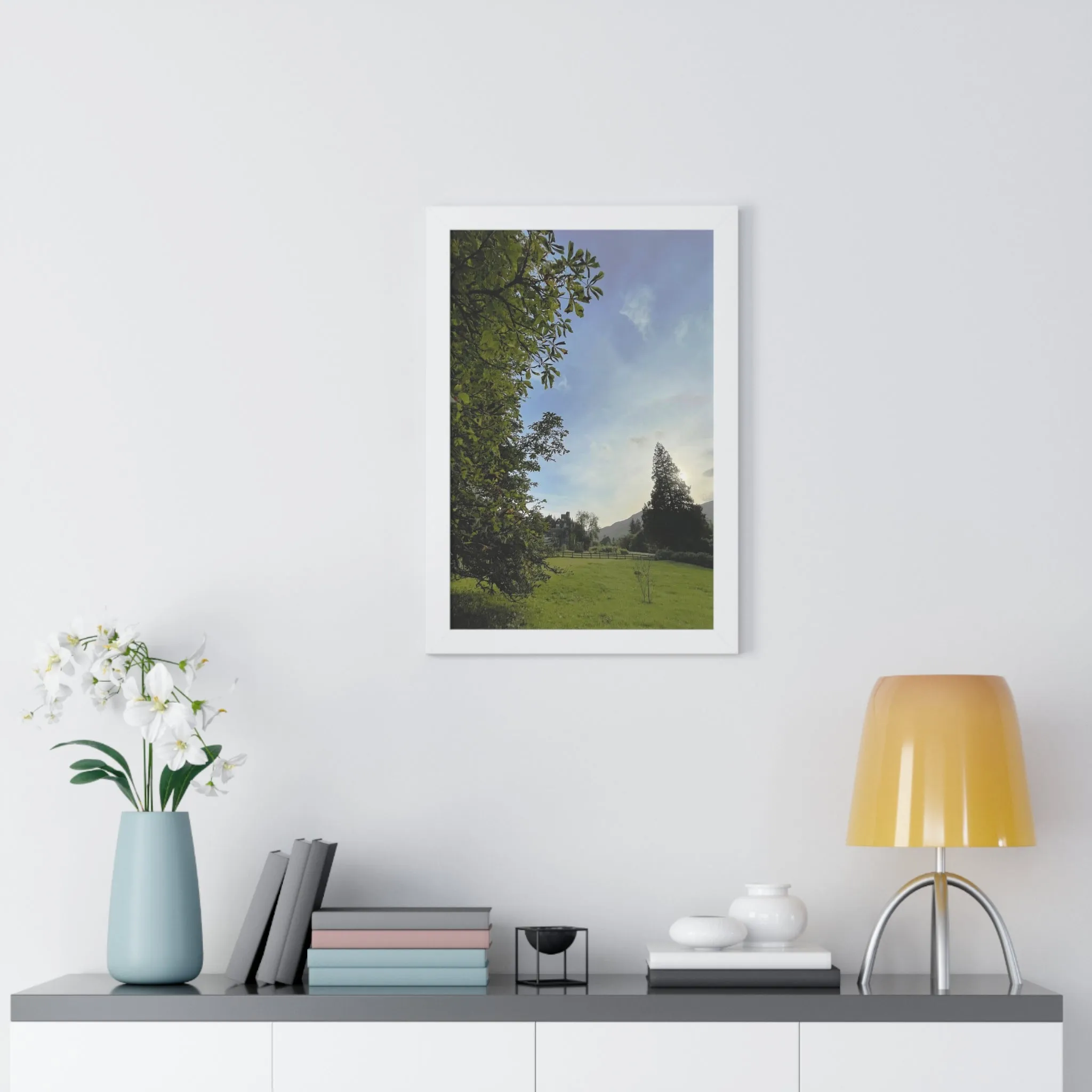 Dunans Castle & House from the Horse Chestnut Tree, Framed