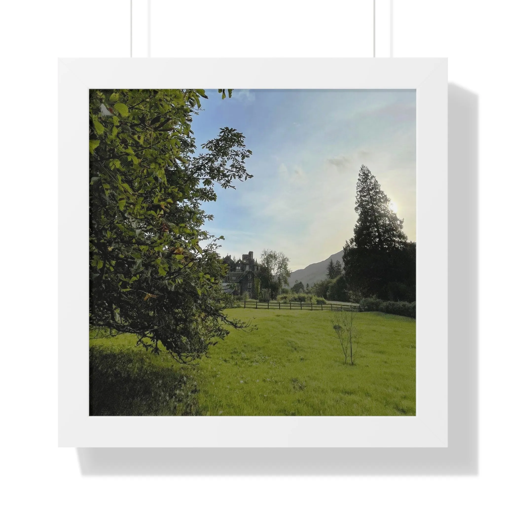 Dunans Castle & House from the Horse Chestnut Tree, Framed