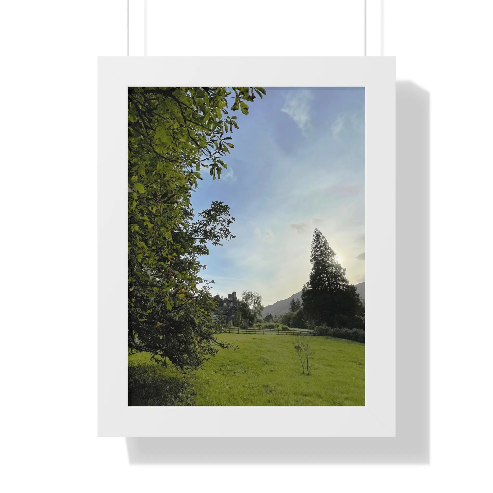 Dunans Castle & House from the Horse Chestnut Tree, Framed