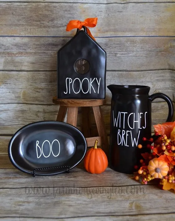 Farmhouse Halloween Pitcher Decals