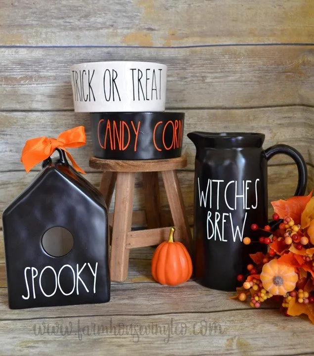 Farmhouse Halloween Pitcher Decals