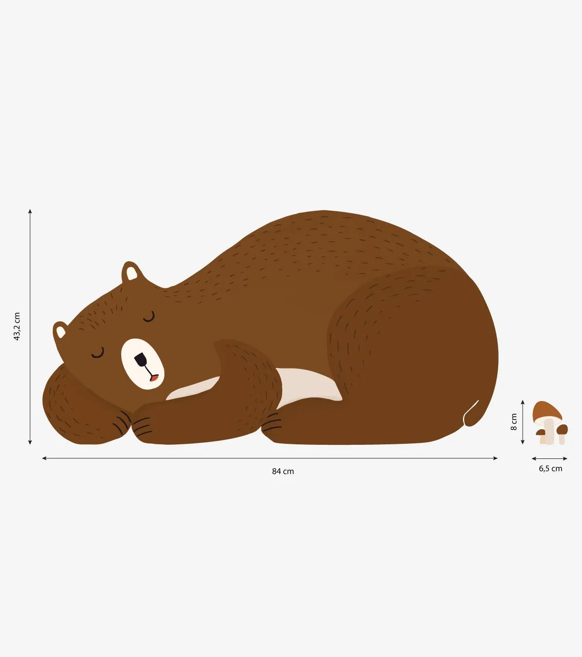 Forest Happiness - Large Sticker - Sleeping Bear