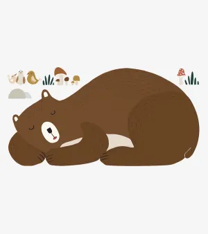 Forest Happiness - Large Sticker - Sleeping Bear