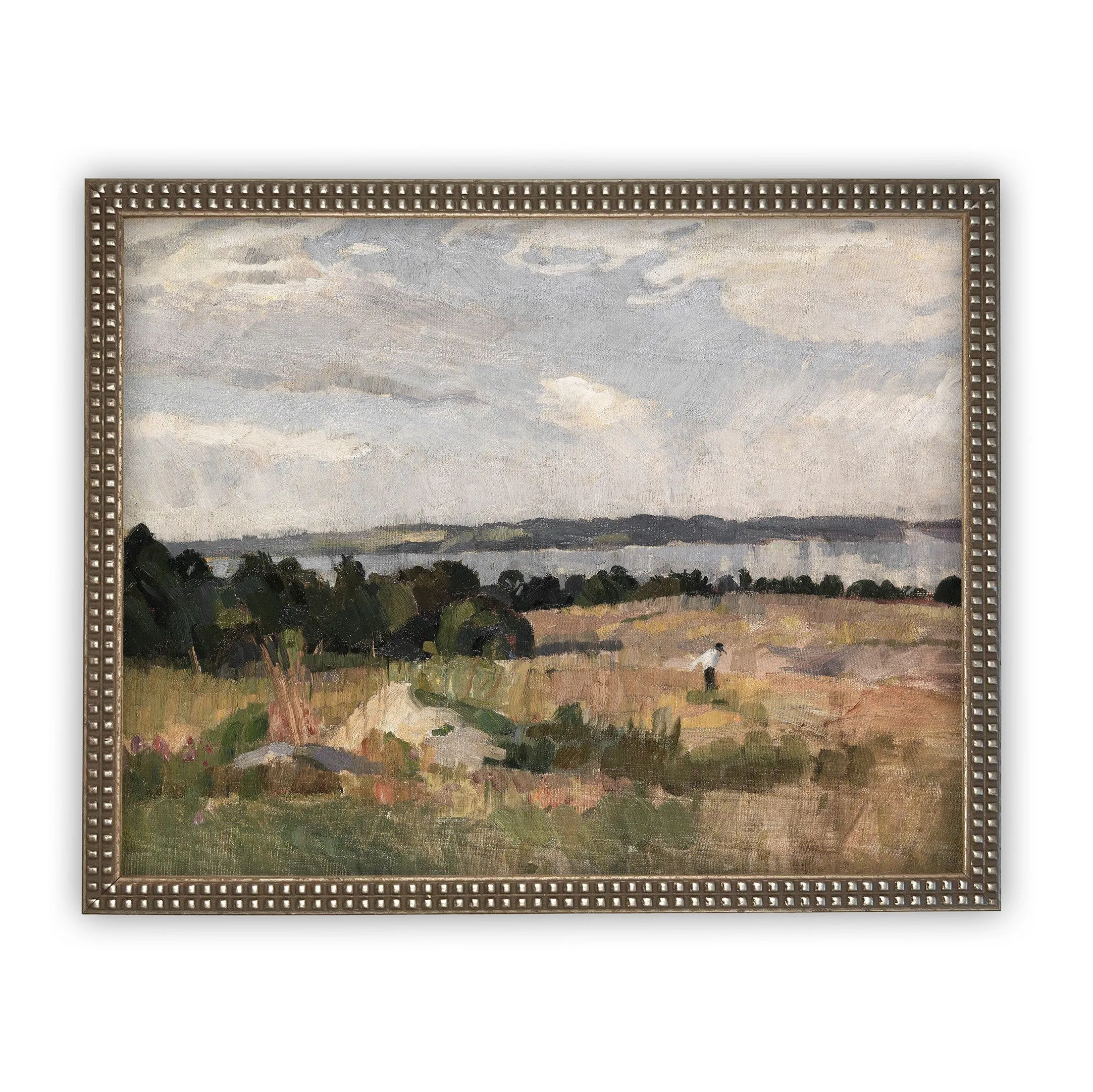 Framed Lake House Landscape Art #LAN-124