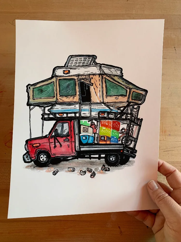 Franken-Camper Art Print