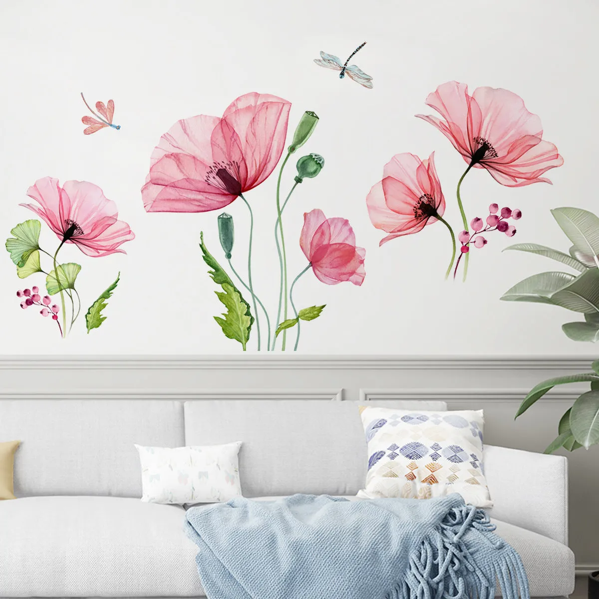 Fresh Floral Peel and Stick Wall Decals