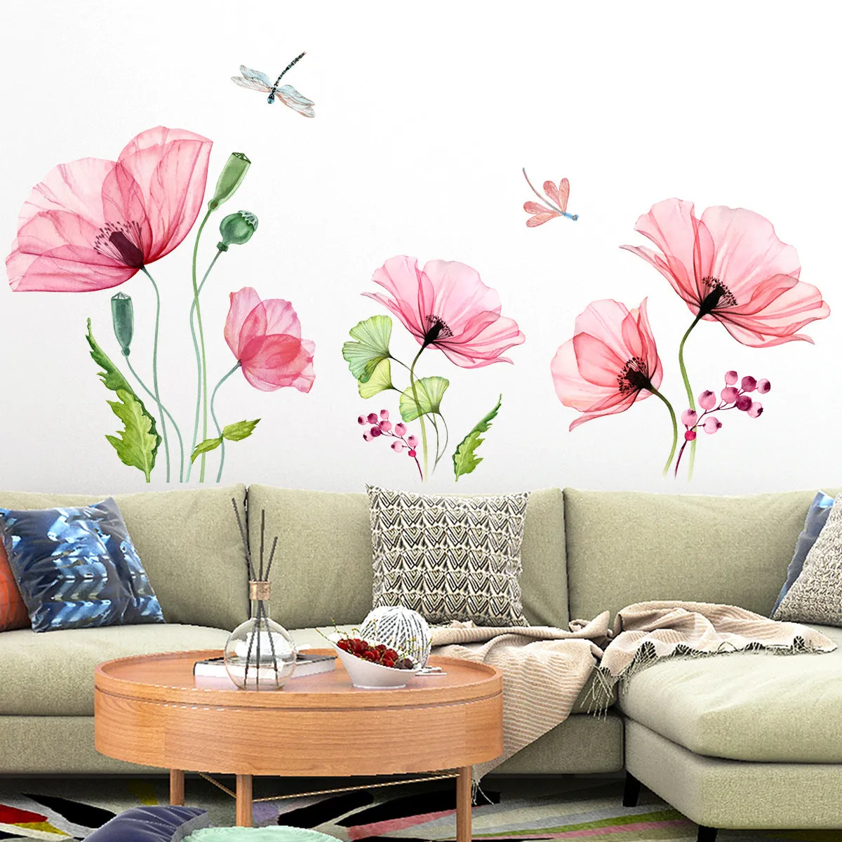 Fresh Floral Peel and Stick Wall Decals