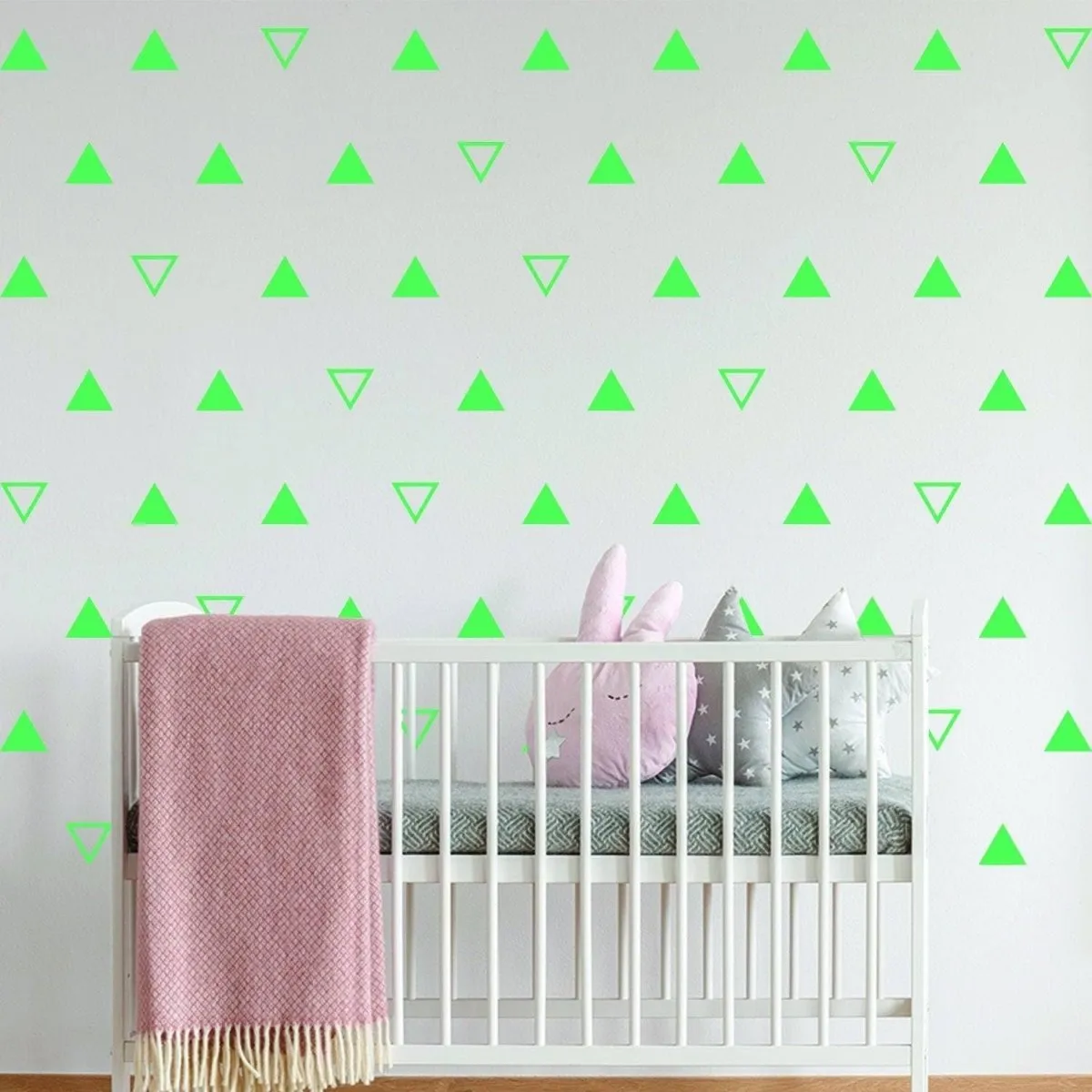 Geometric Triangle Wall Decal Set - 40 Piece Vinyl Wall Art Stickers