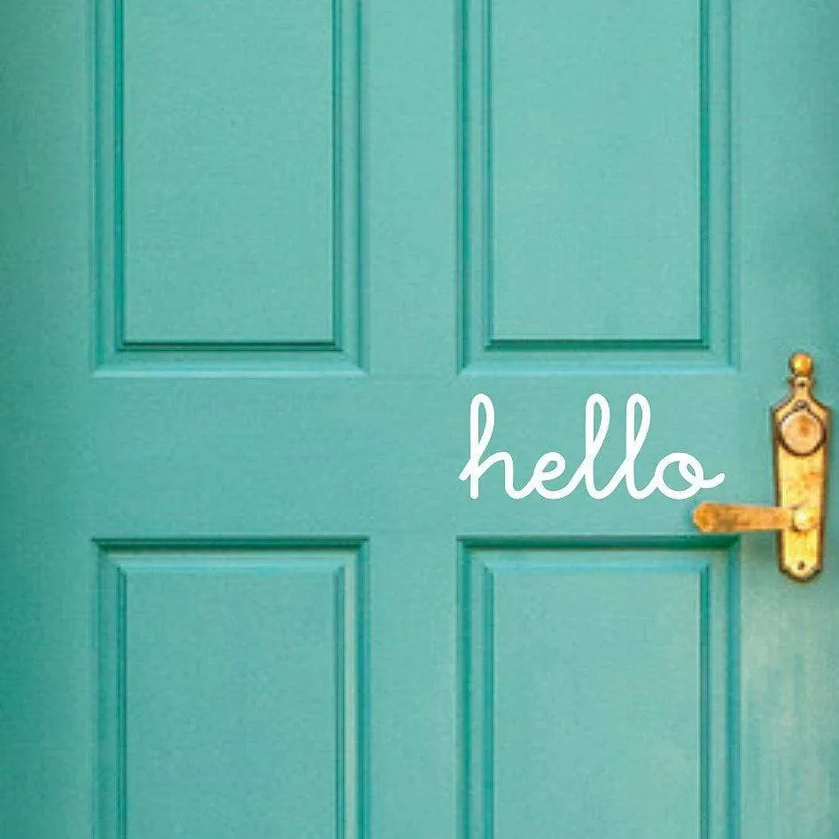 'Hello' Door Decal