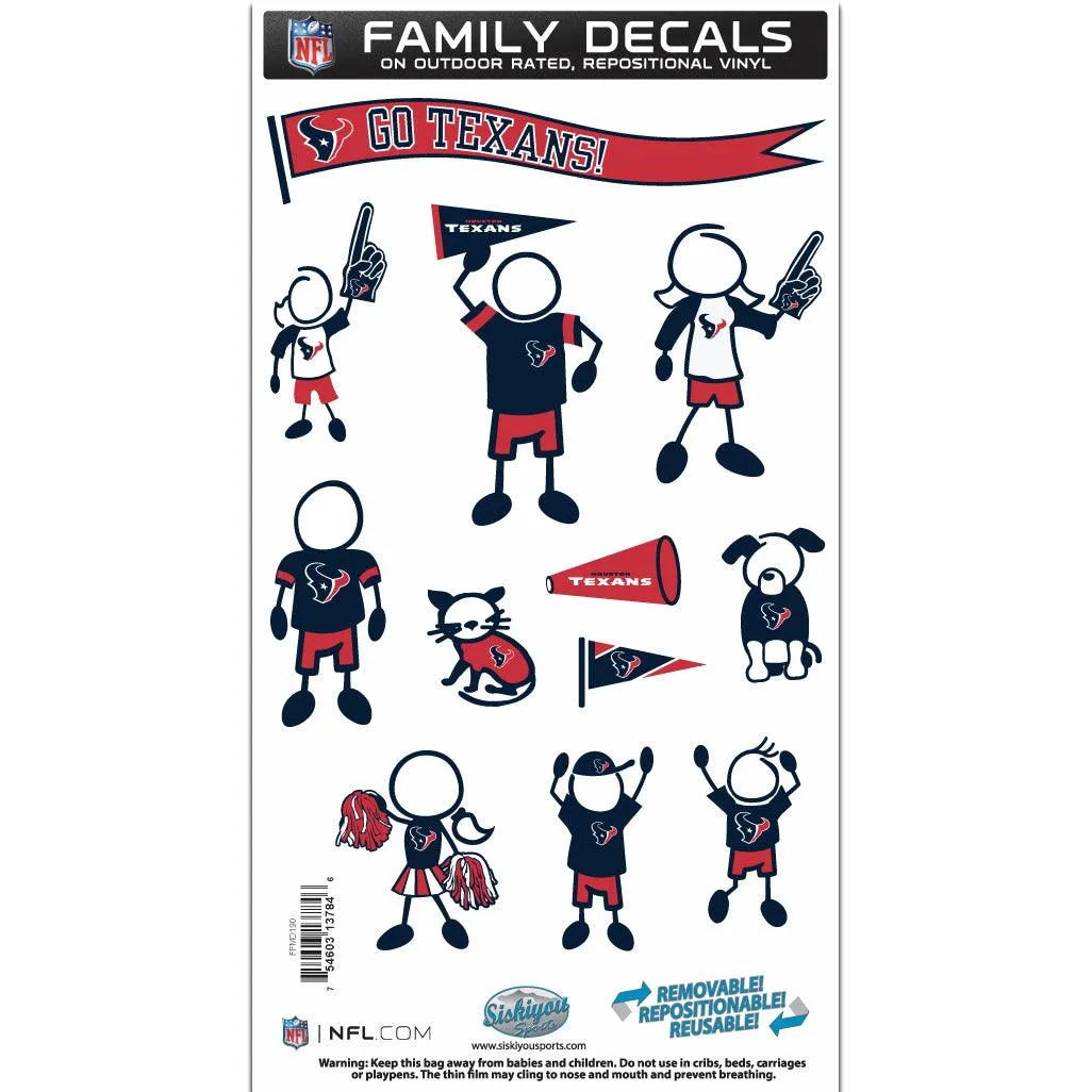 Houston Texans Family Decal Set Medium