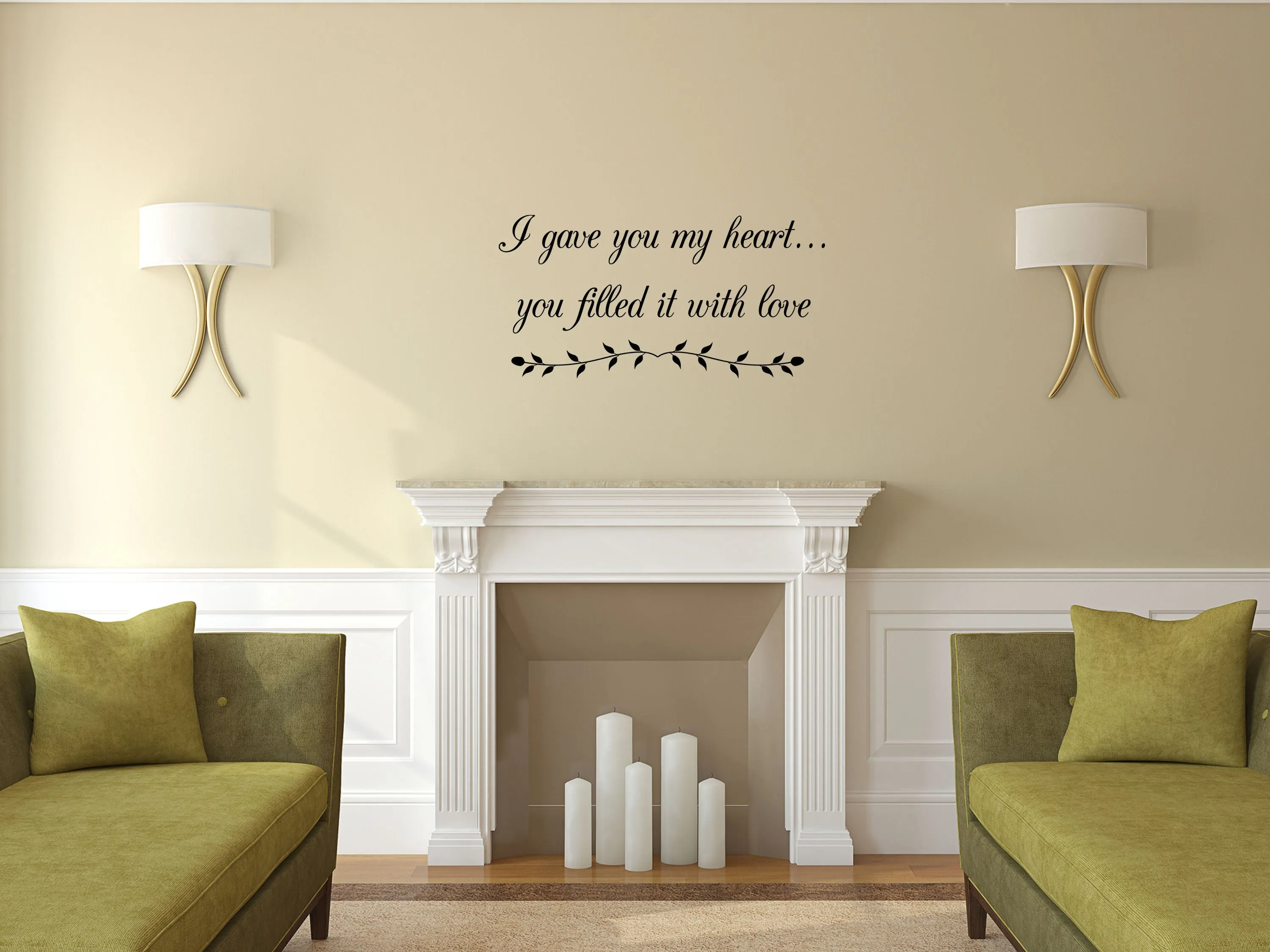 I Gave You My Heart Bedroom Wall Decal