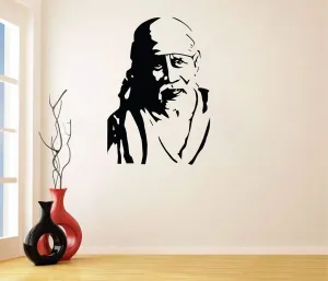 ISEE 360® Sai Baba Vinyl Wall Sticker for Home Living Kitchen Kids Bedroom Stylish Decals L X H 50 X 70 Cms