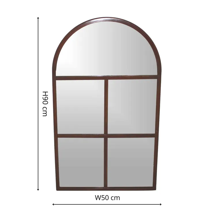 Ivyline Archway Outdoor Mirror Natural Rust