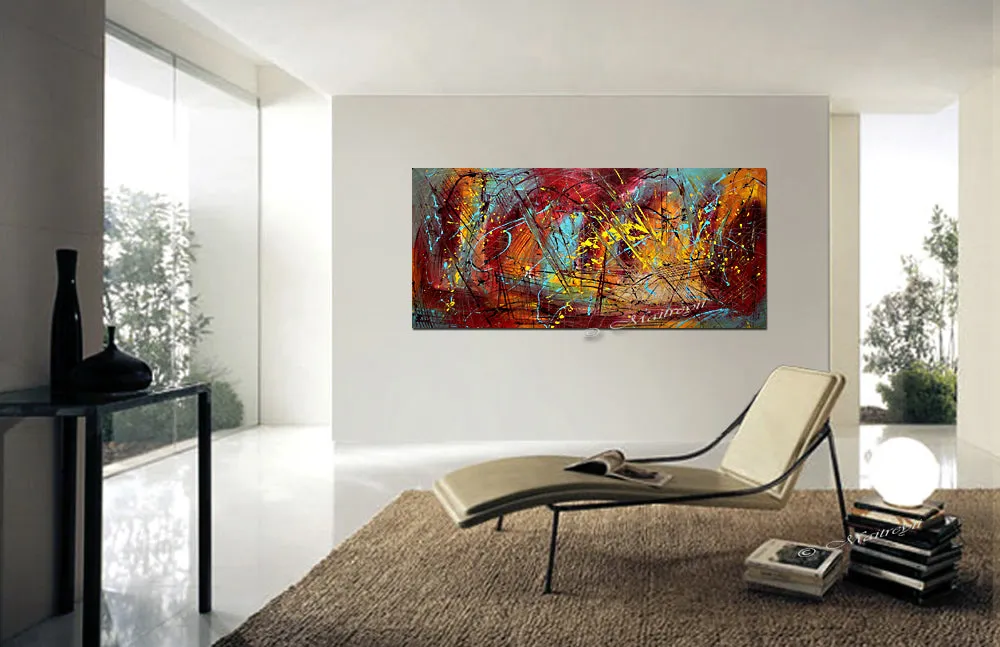 Jackson Pollock Style | Large Modern Art - Treasured Memories