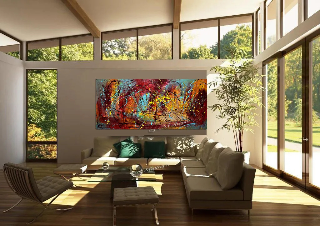 Jackson Pollock Style | Large Modern Art - Treasured Memories