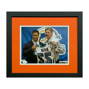 Junior Seau Signed Miami Dolphins Framed 8x10 Photo