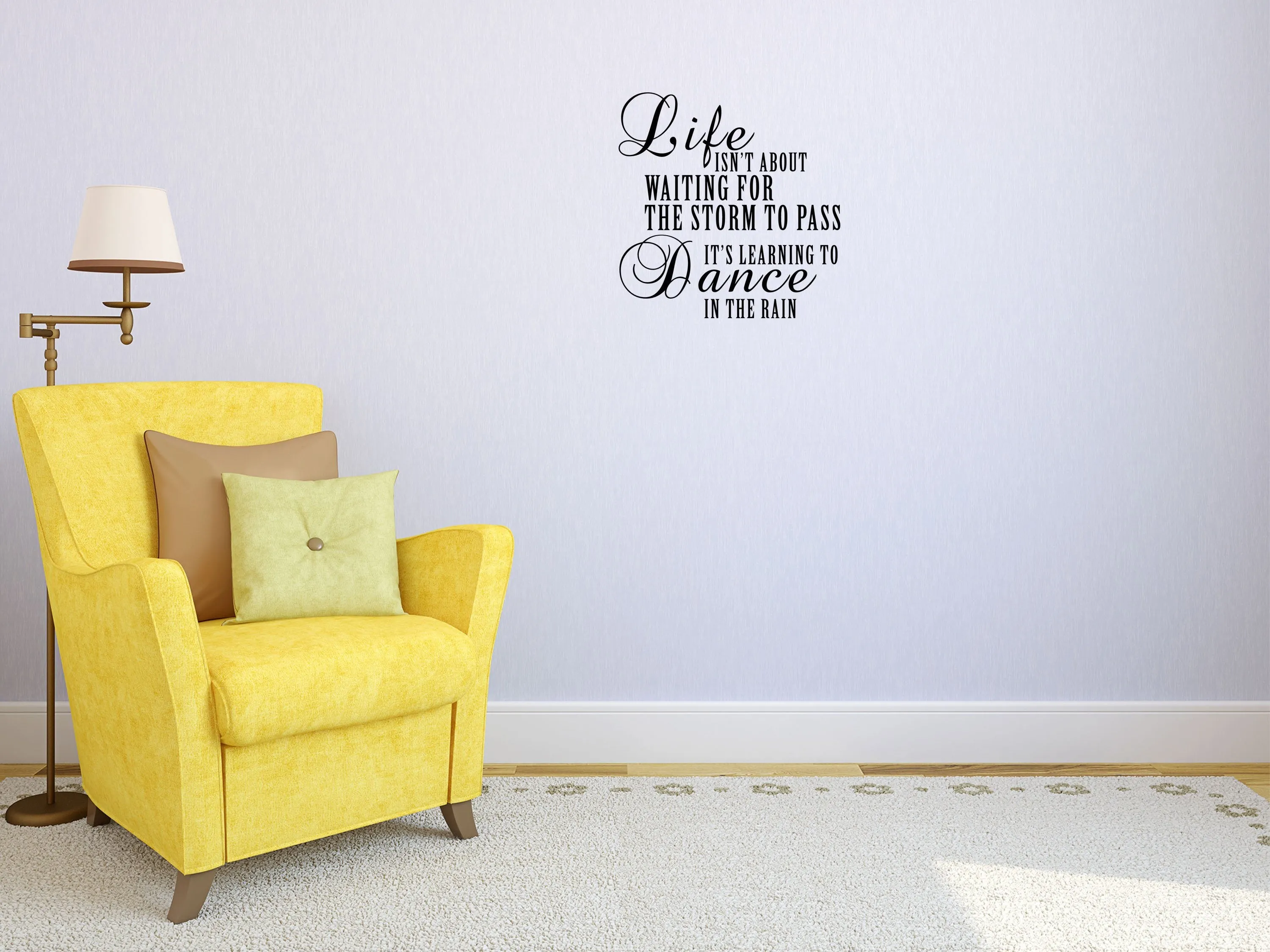 Life Isn't About Waiting For The Storm To Pass Vinyl Wall Decal For Bedroom