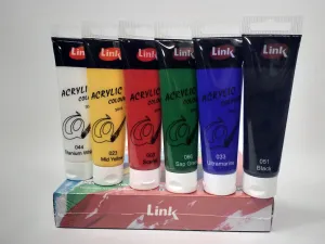 LINK Acrylic Colors Set of 6 - 30 ml Tubes