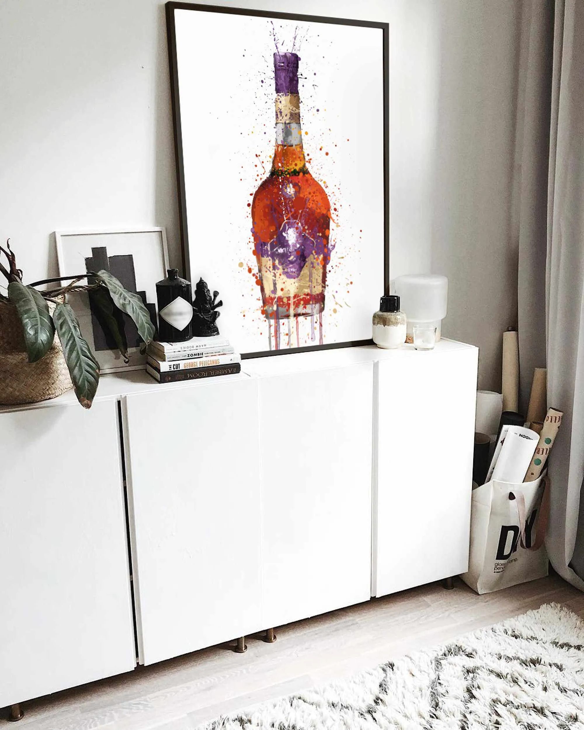 Liquor Bottle Wall Art Print 'Maple'