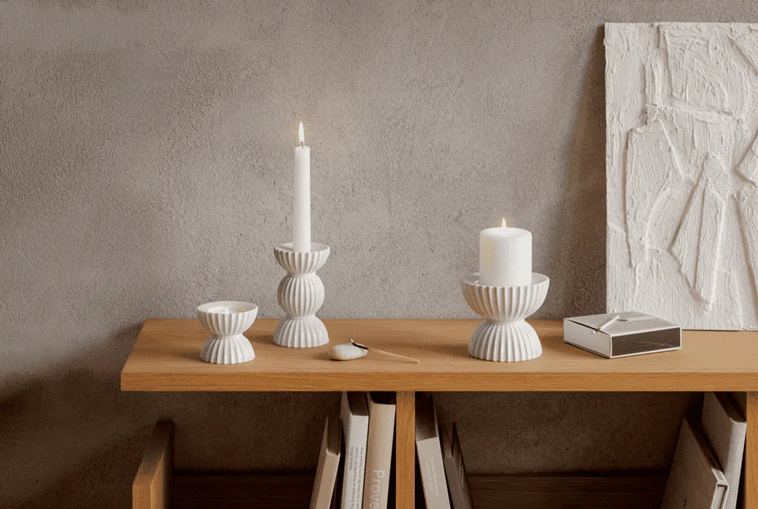 Lyngby Porcelain Tura Candle Holder