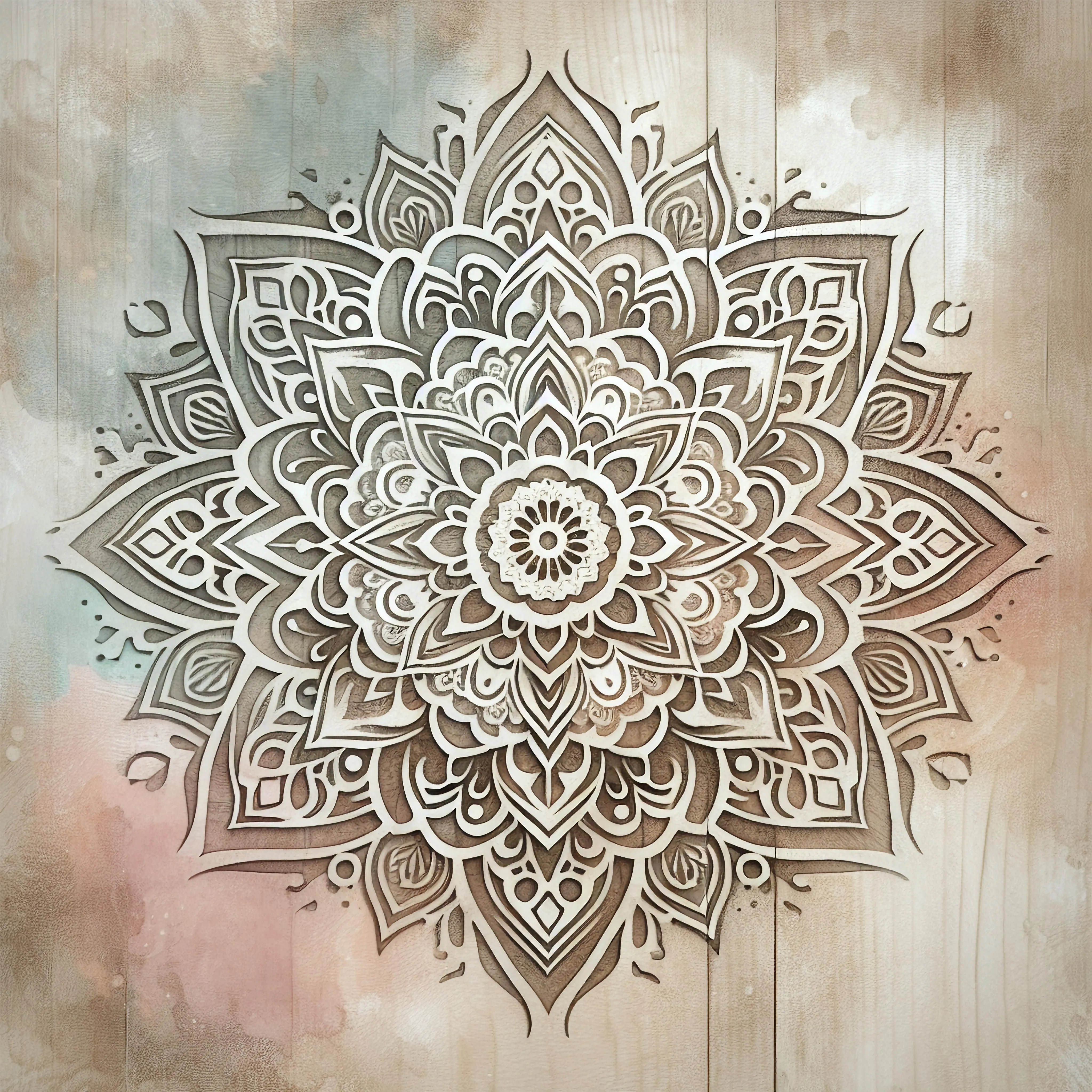 mandala wood wall art