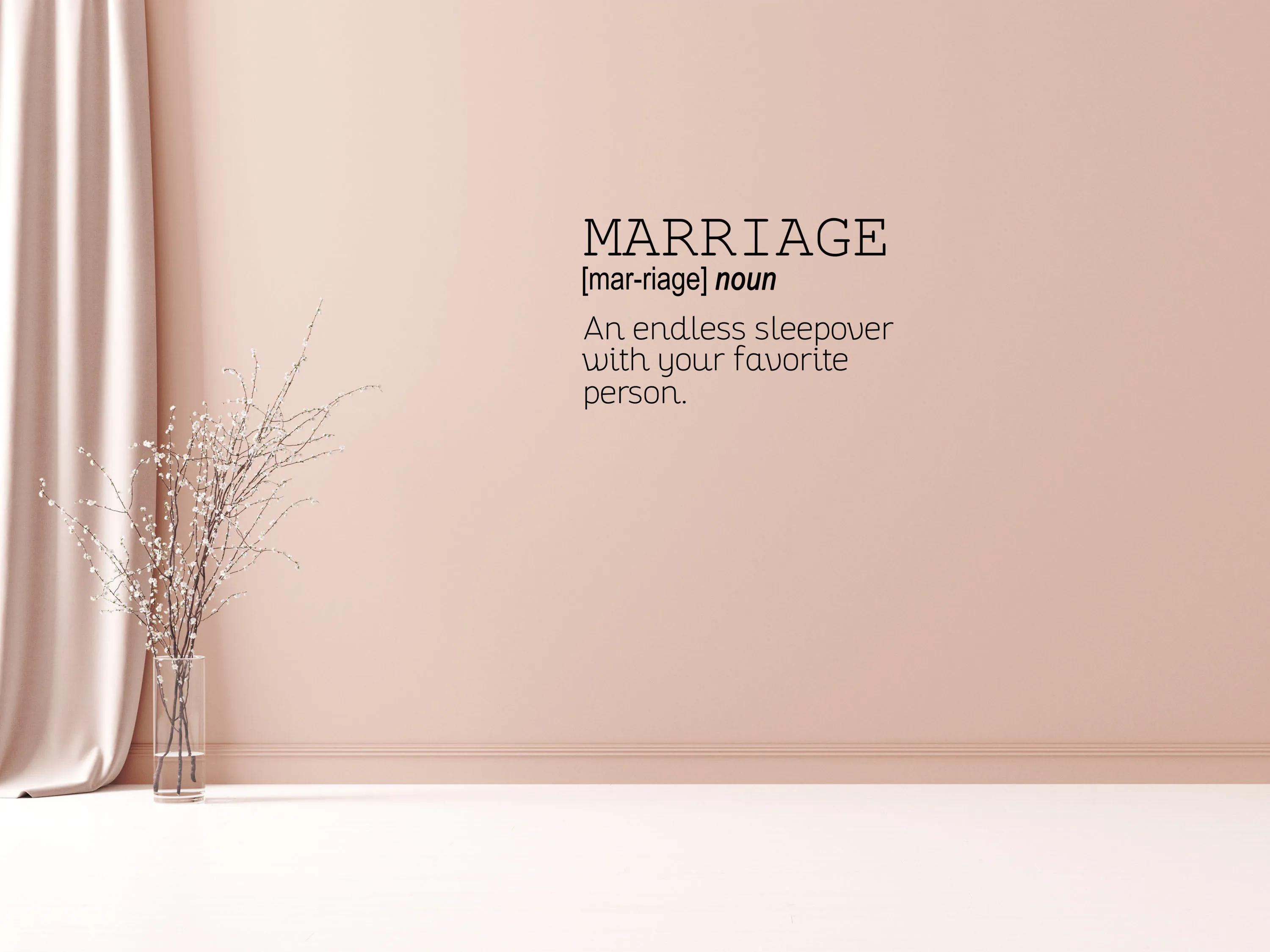 Marriage Romantic Wall Decal Quote