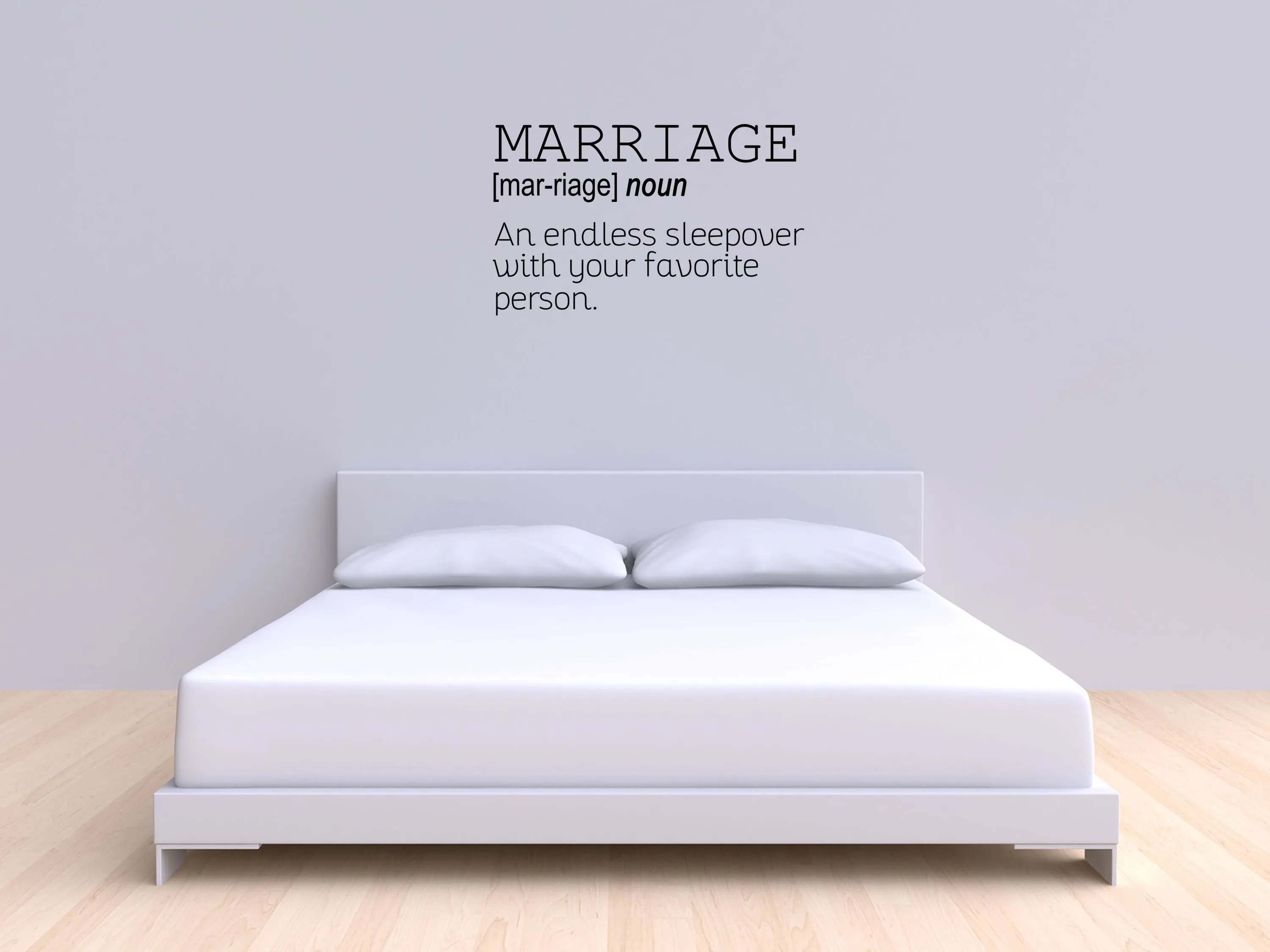 Marriage Romantic Wall Decal Quote