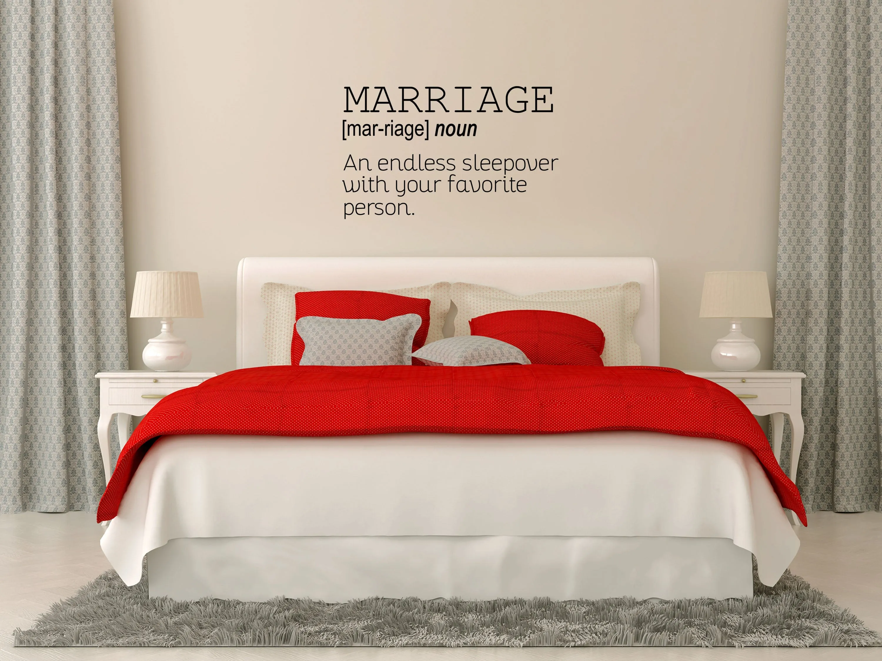 Marriage Romantic Wall Decal Quote