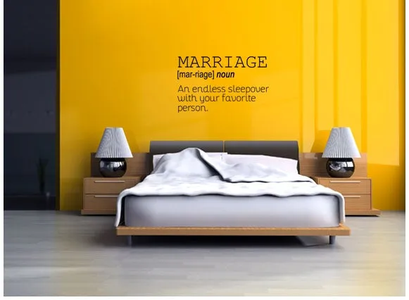 Marriage Romantic Wall Decal Quote