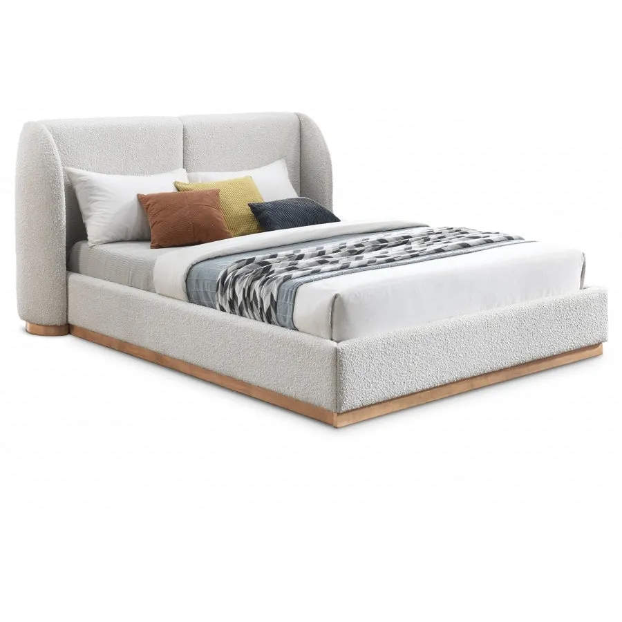 Meridian Furniture Jardin Boucle Fabric Bed