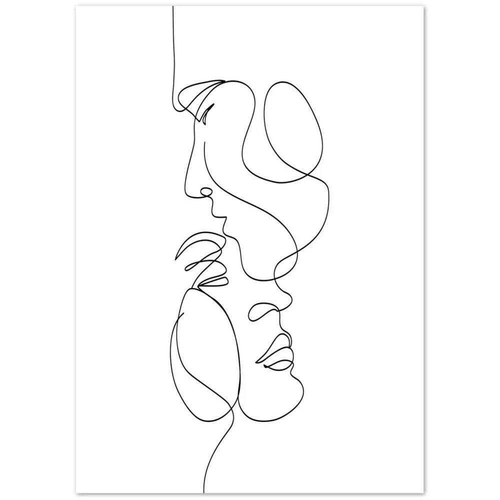 Minimalist Line Art Couple