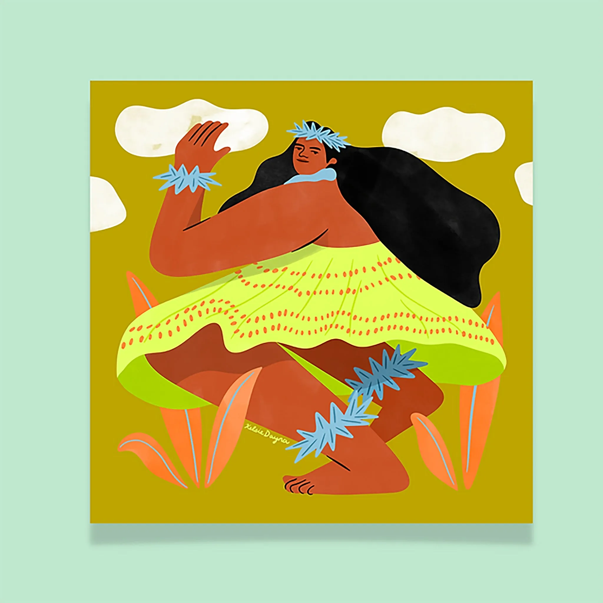 Miss Aloha Hula Art Print