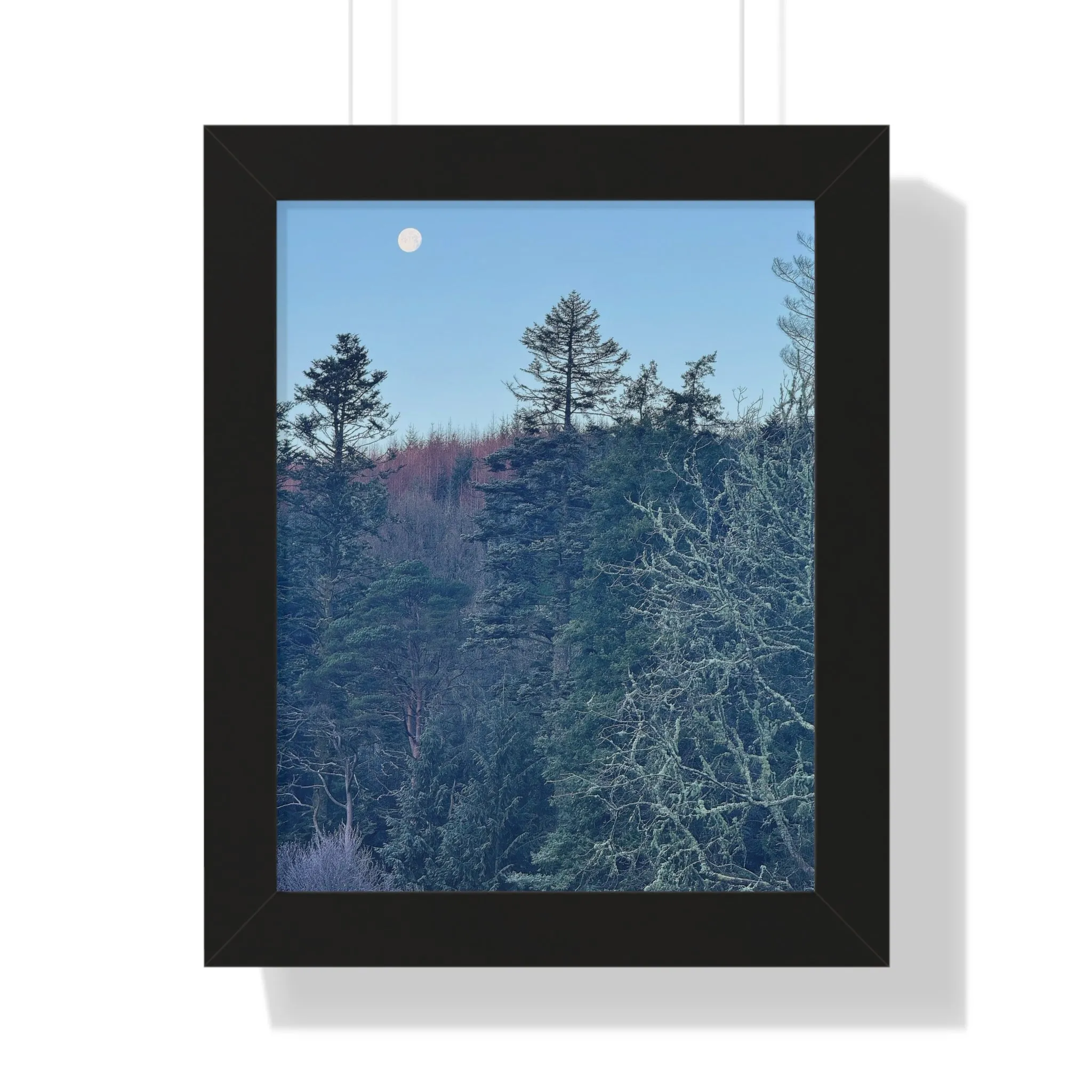 Moonset at Dunans, Framed