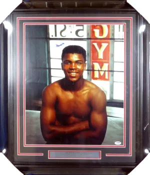 Muhammad Ali Autographed Framed 16x20 Photo PSA/DNA #S14054