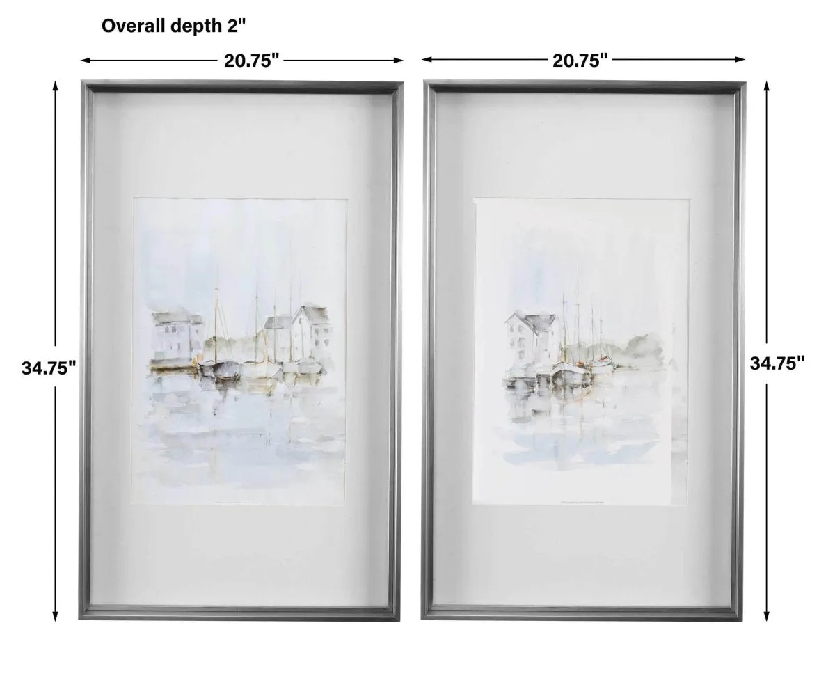 New England Port Framed Prints