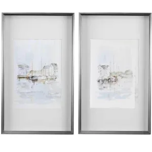 New England Port Framed Prints