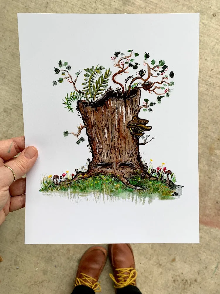 Nurse Log Art Print