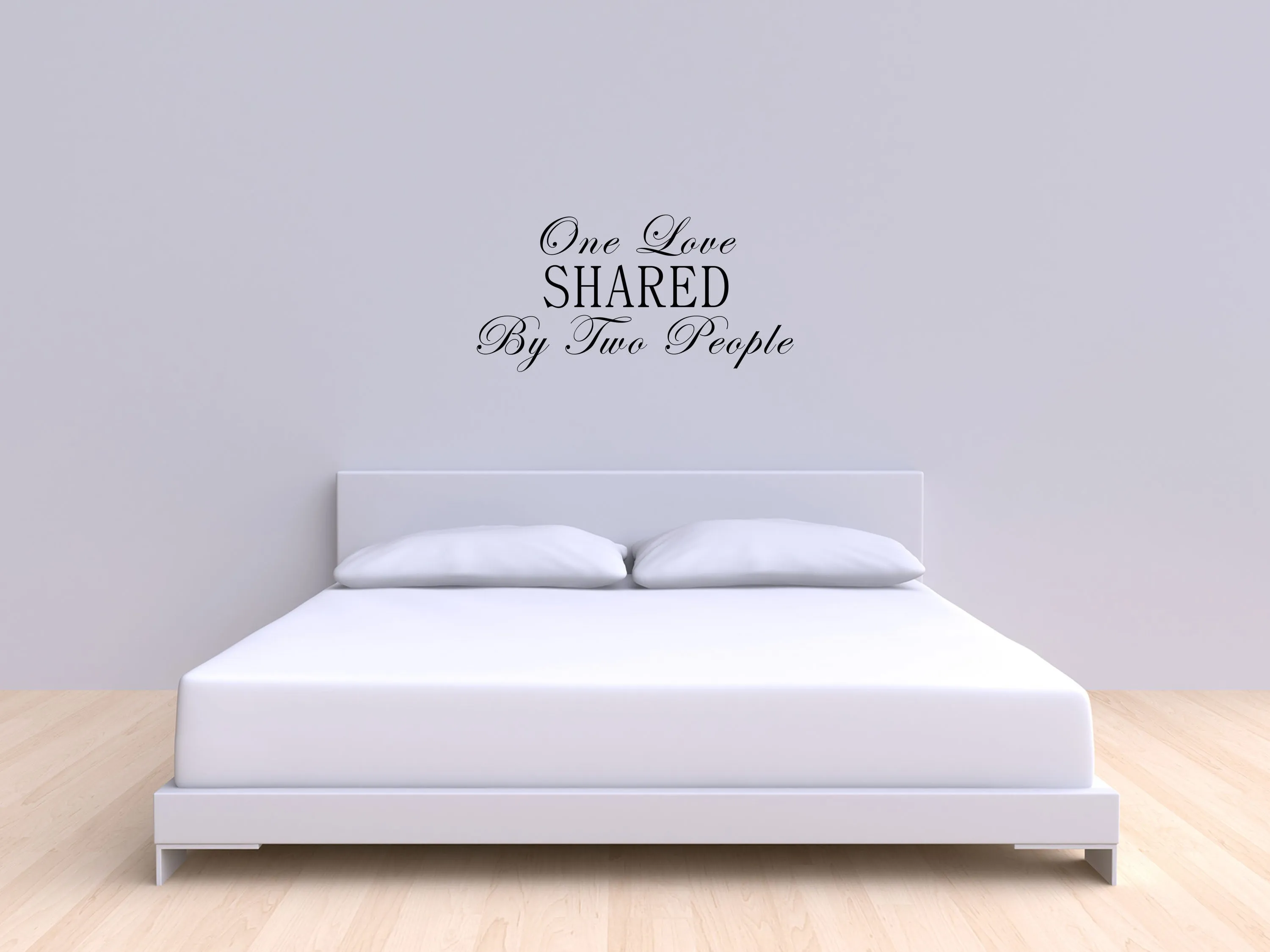 One Love Shared By Two People Bedroom Wall Decal