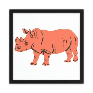 Orange Rhino Framed Poster