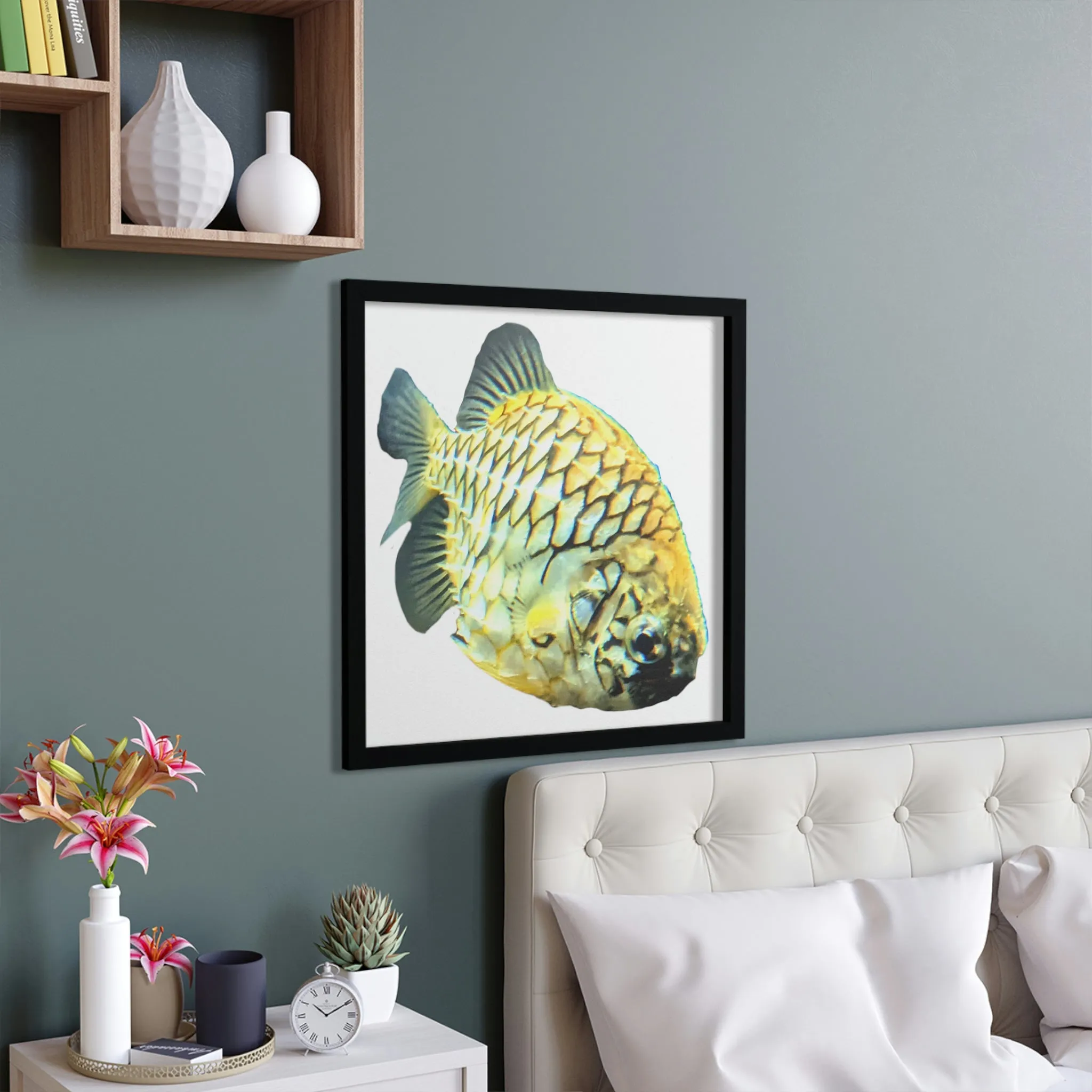 Pineapple Fish Framed Poster