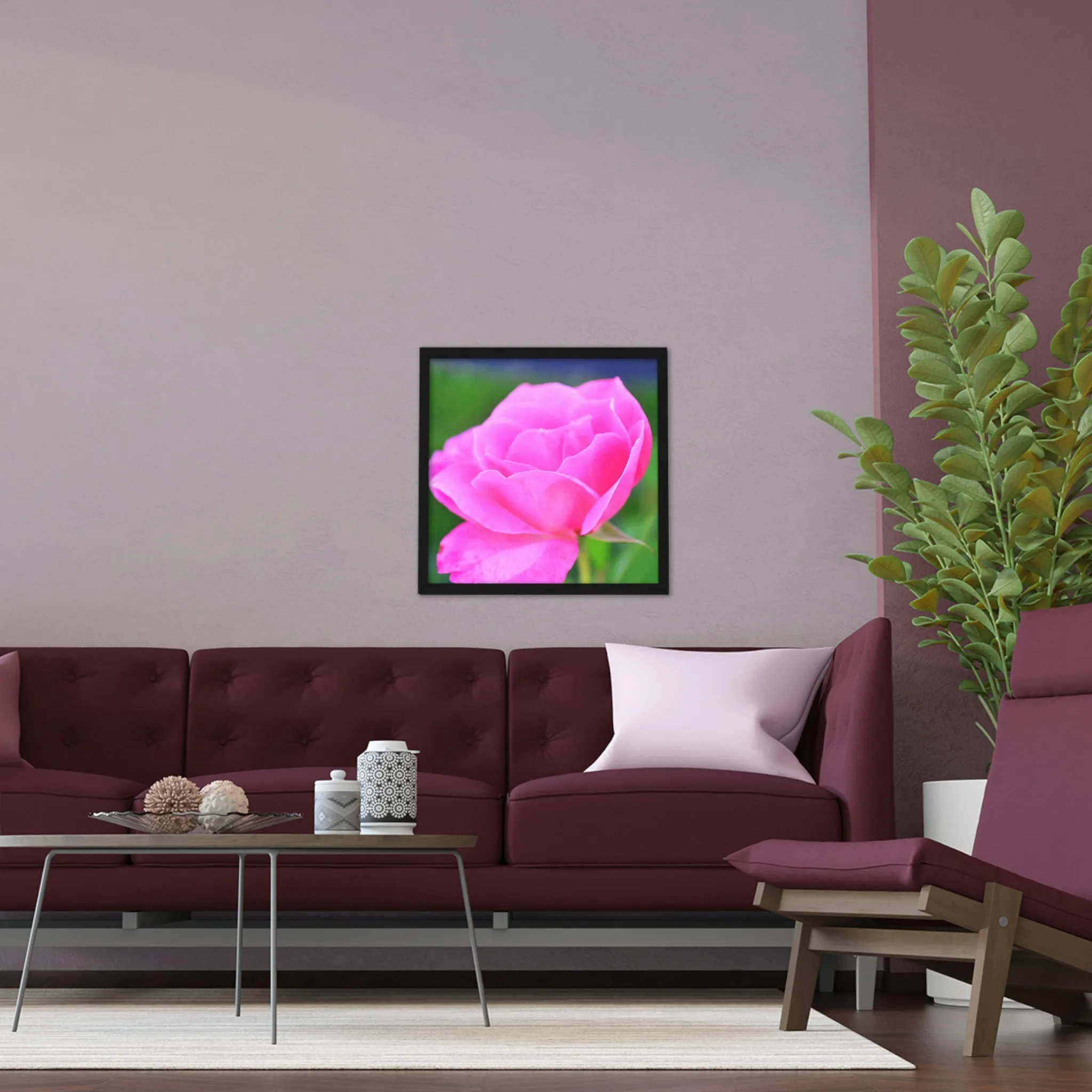 Pink Flower Framed Poster