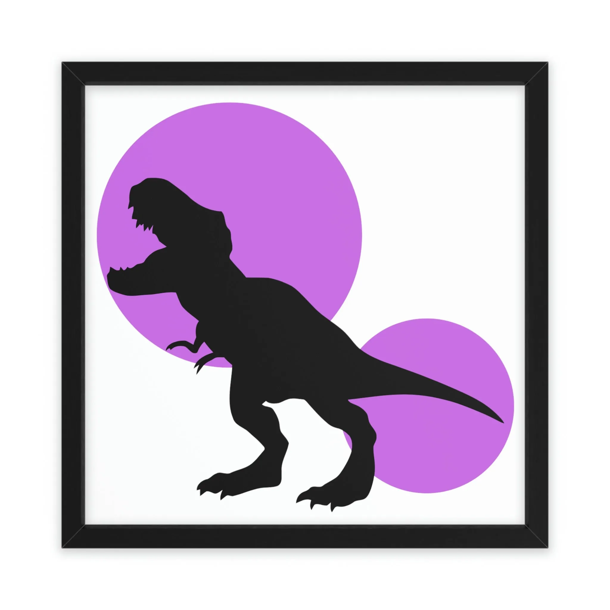 Purple Tyrannosaurus Rex Design Framed Poster