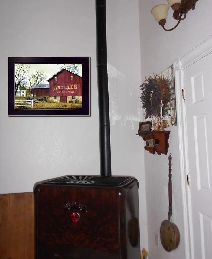 "Antique Barn" By Billy Jacobs, Framed Poster, Black Frame 14x10