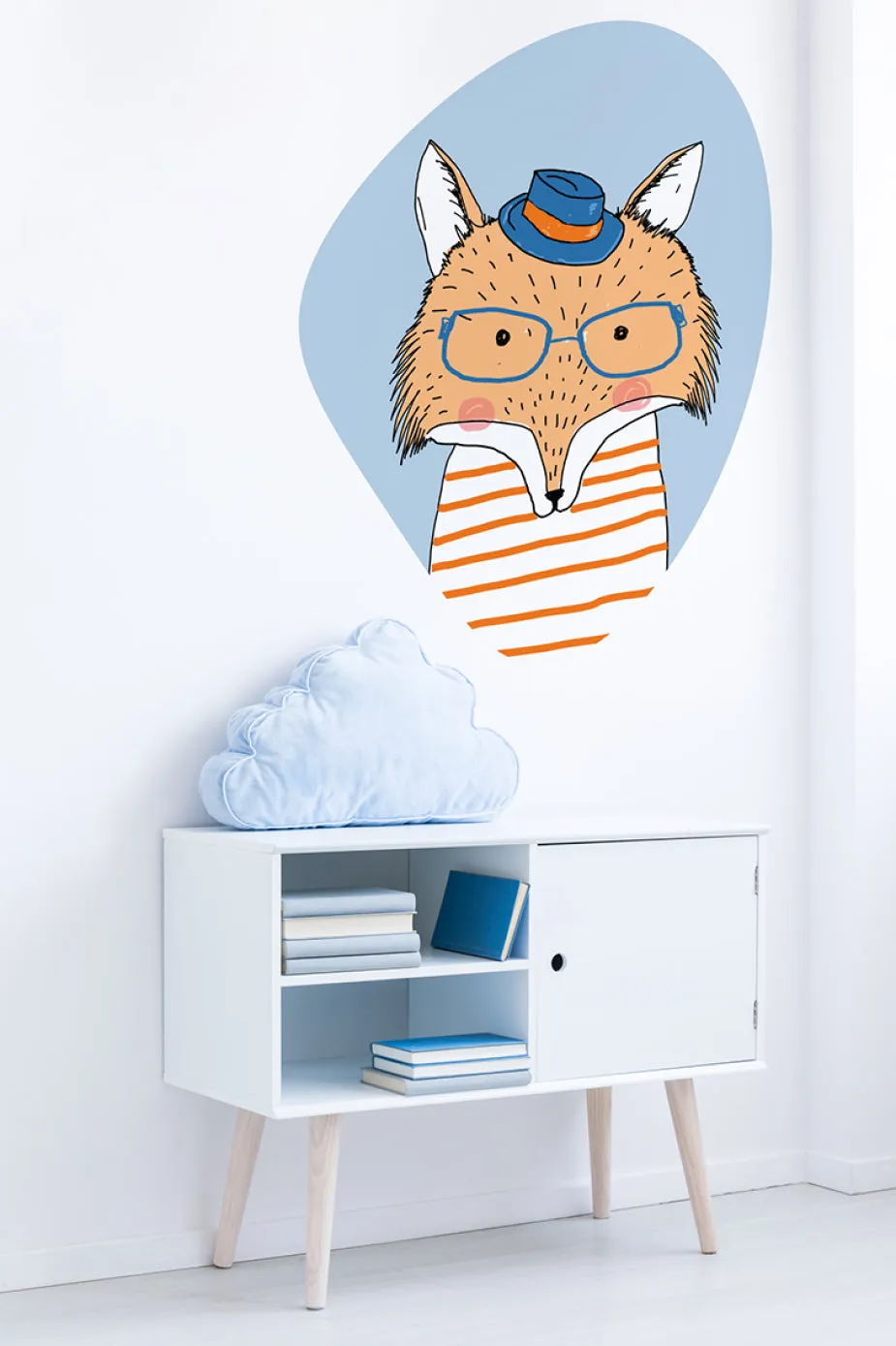 "Fox with glasses" wall sticker