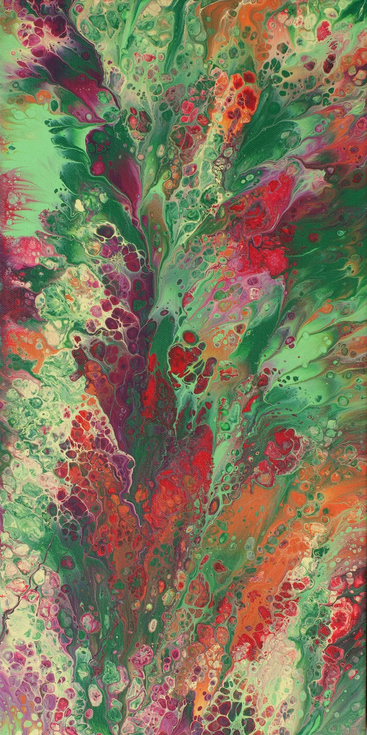 "Gloriosa," original painting, 20" x 10"